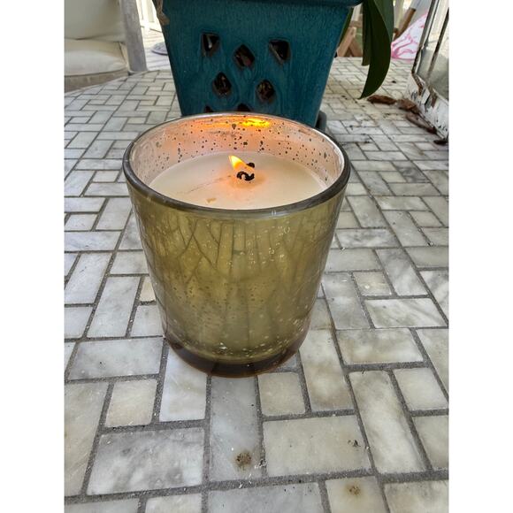 Candle in a Vintage crystal dish,  Vintage Decor - Picture 1 of 6